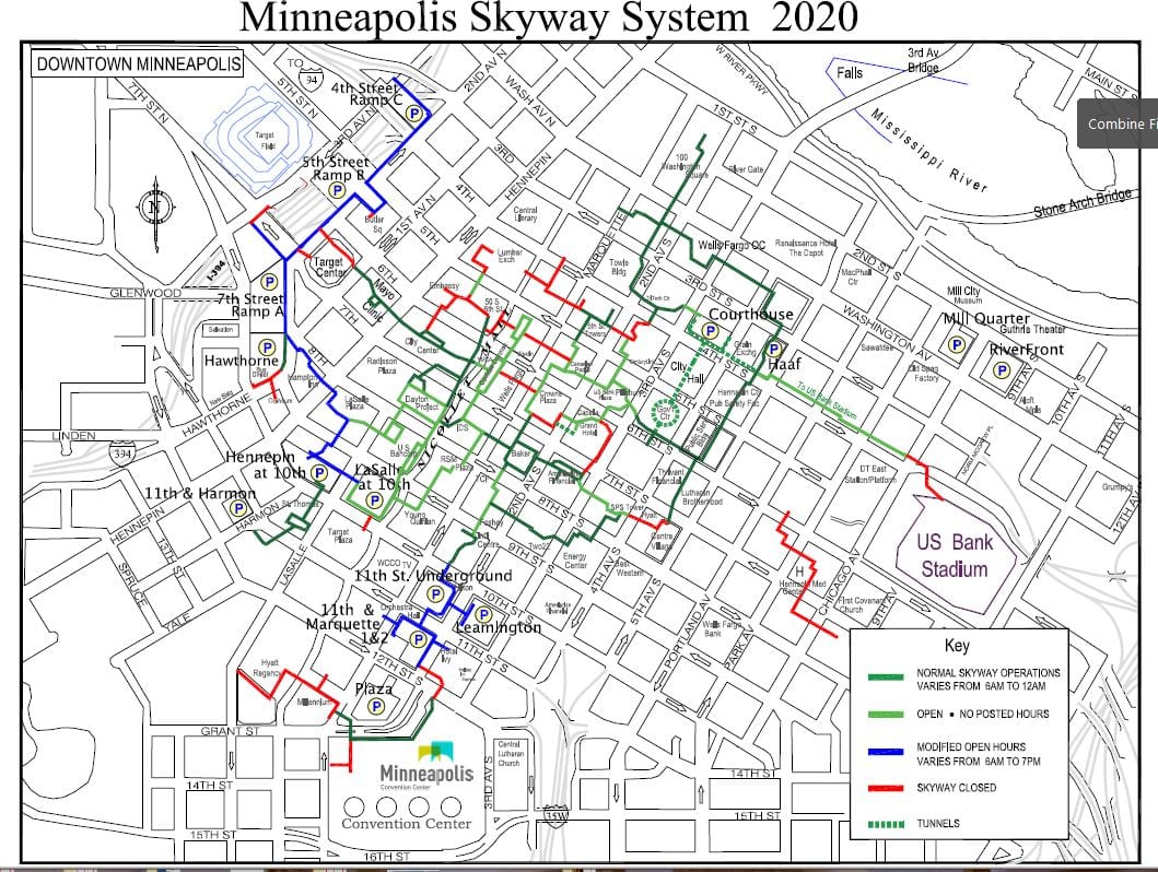 Minneapolis Skyway Map Printable Printable Maps Images