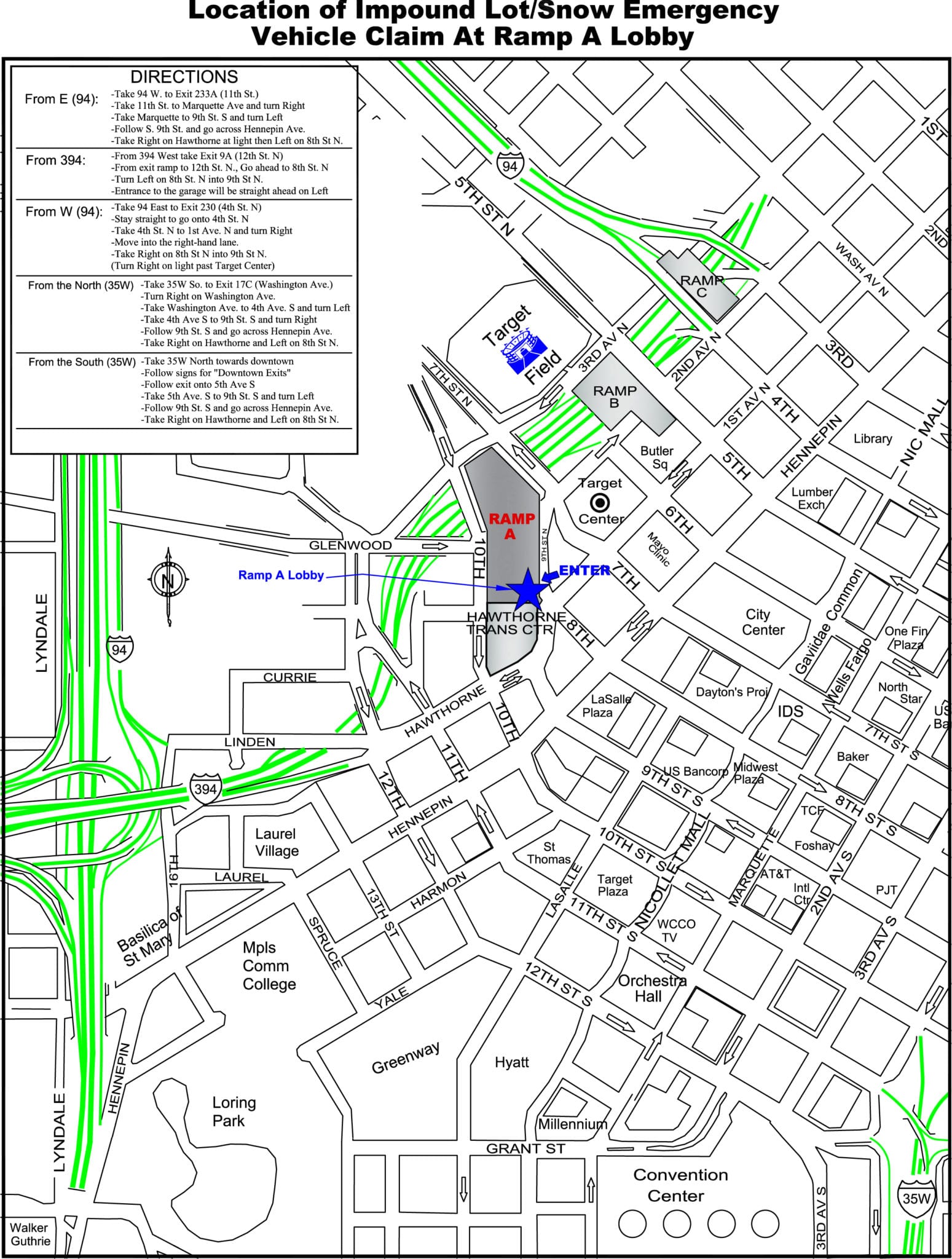 Minneapolis Parking Meter Map Ramp A Map | Mpls Parking